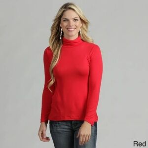 24/7 comfort apparel red turtleneck